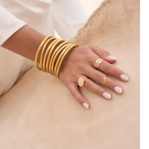 Bracelet Jonc Bouddhiste Or Épais