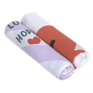 Lot de 2 Langes 120×120 Happy Rascals Lavande, Lässig