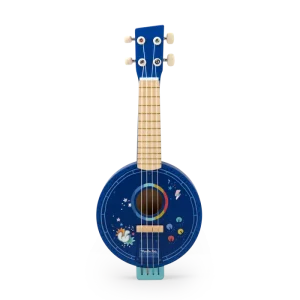 Banjo bleu en bois à 4 cordes en métal, Moulin Roty