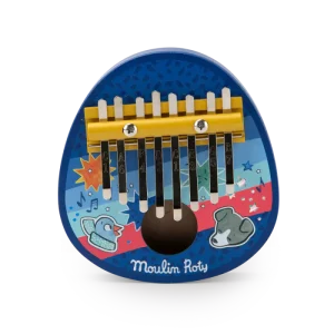 Kalimba en bois peint Puce & Pilou, Moulin Roty
