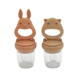 Lot de 2 tétines grignoteuses | Amande/Terracotta