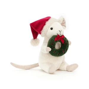 Souris avec couronne Noël