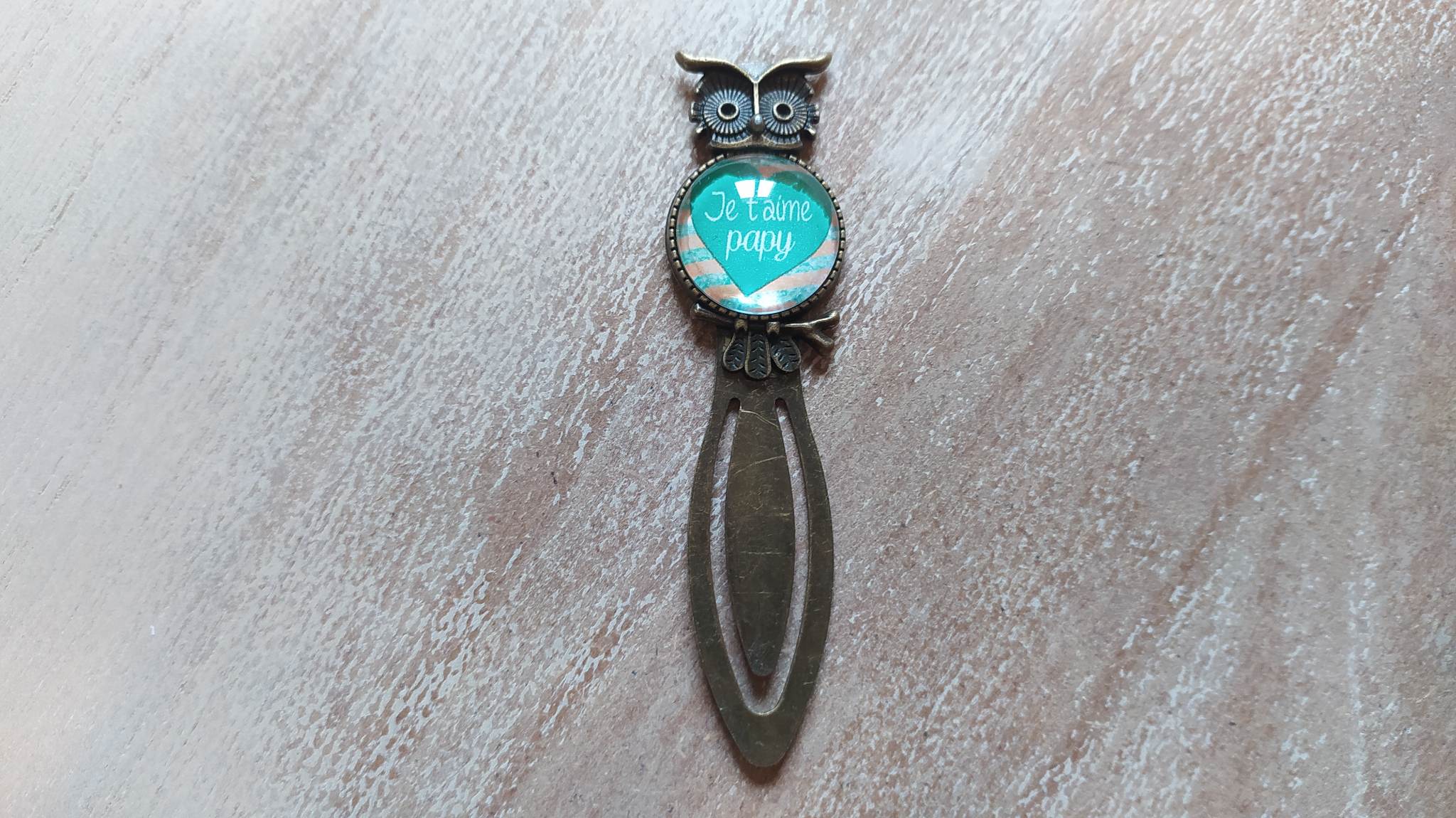 Marque-page je t’aime papy