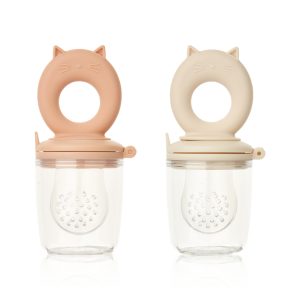 Lot de 2 Grignoteuses en Silicone – Nude