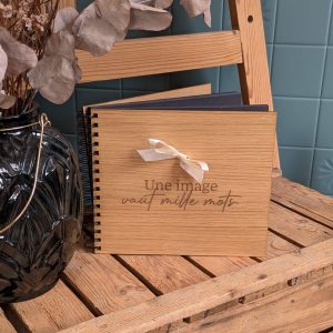 Album photo en chêne