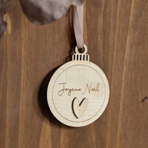 Boule de Noël en bouleau – Joyeux Noël