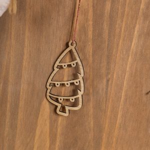 Boule de Noël en chêne – Sapin