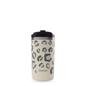 Mug Isotherme Léopard sable en Inox Recyclé – Qwetch
