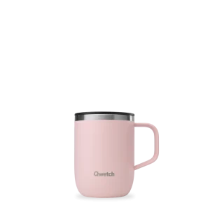 Mug Isotherme rose en Inox Recyclé – Qwetch