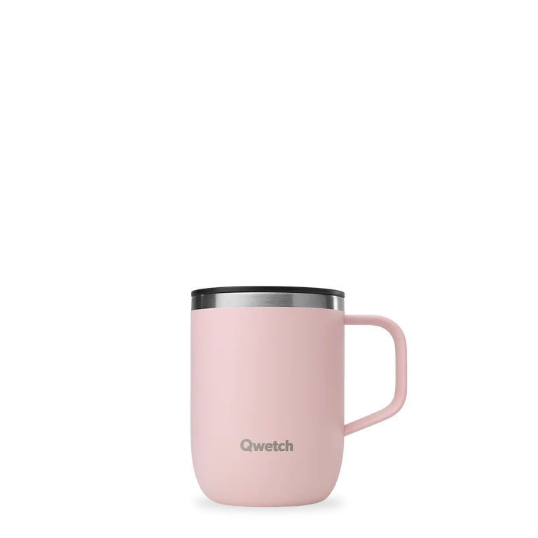 Mug Isotherme rose en Inox Recyclé – Qwetch