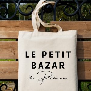 Sac fourre-tout le petit bazar de prénom au choix