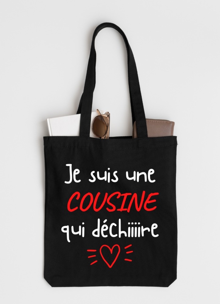 Sac fourre tout cousine qui déchire – Cadeau cousine – Image 2
