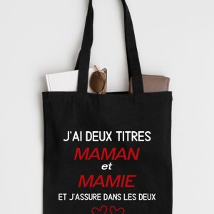 Sac fourre-tout maman et mamie et j&rsquo;assure