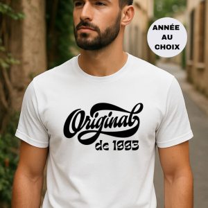 T-shirt Original avec année naissance -Anniversaire
