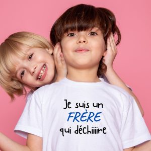 T-shirt garçon je suis un frère qui déchiiiire