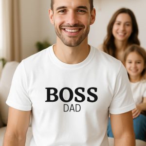 T-shirt personnalisé Boss Dad – Cadeau papa humour
