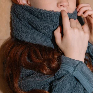 Tour de cou enfant Tom bleu gris – Studio Bohème Paris