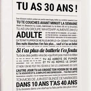 Carte 30 ans – TOUT EST DIT