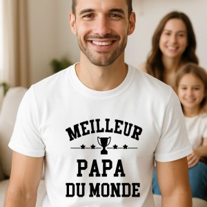 Tee-shirt meilleur papa du monde