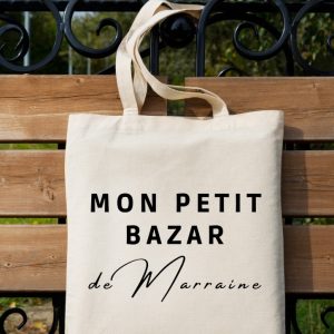 Tote bag mon petit bazar de marraine