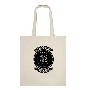 Tote bag personnalisé –  Sac en toile Good Vibes