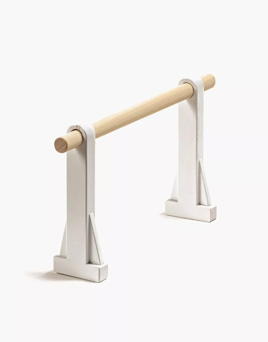 Barre de danse en bois blanc pour poupées