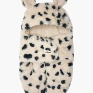 Chancelière poussette poupée Jeannot en fausse fourrure dalmatien