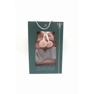 Bouillotte Fourrure Rose et Masque Crème, Aroma Home
