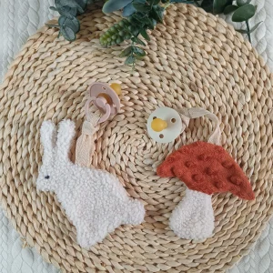 Mini doudou attache tétine Forêt