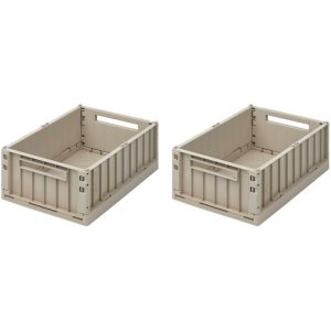 Pack de 2 boites de rangement taille M | Sable