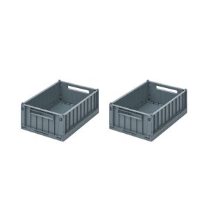 Pack de 2 boites de rangement taille M | Bleu