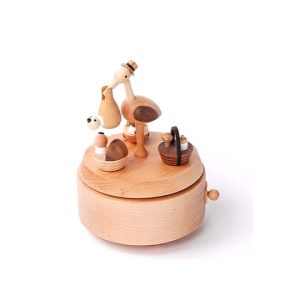 BOÎTE A MUSIQUE EN BOIS – BEBE CIGOGNE