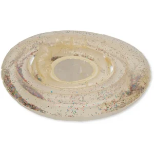 Bouée pour bébé transparente | confettis coeurs