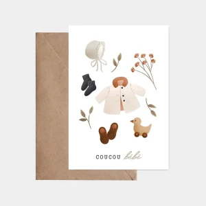 Carte postale | Le vestiaire de bébé vert