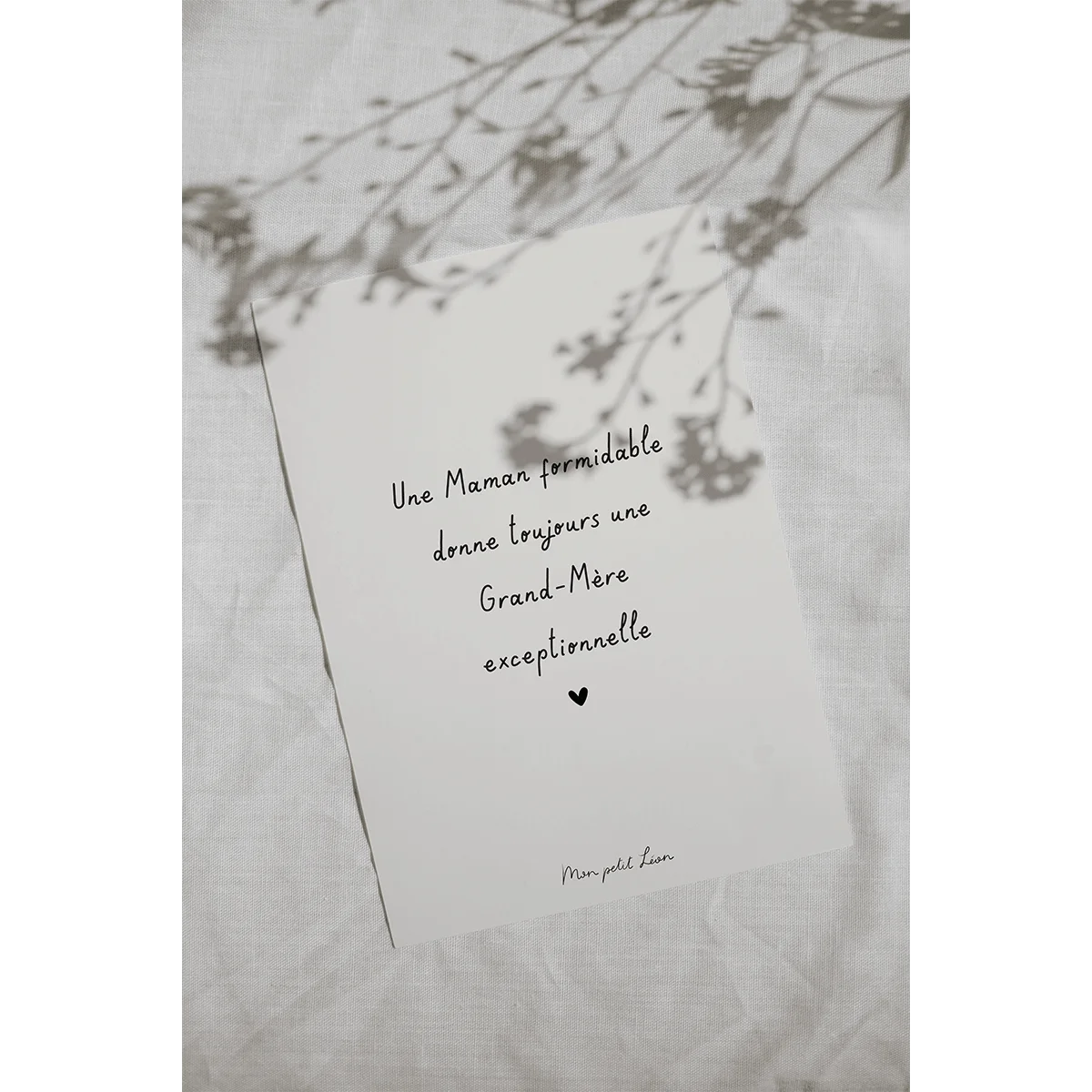 Carte pour grand père, Mon petit Léon