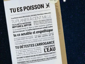 Carte astrologie Poisson – TOUT EST DIT