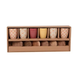 Coffret de 6 tasses et sous-tasses Rangoli, BASTIDE