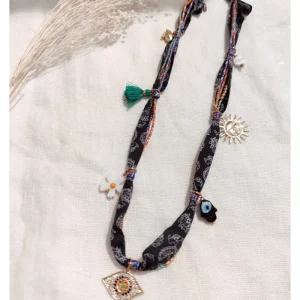 Collier Bandana Oeil Noir