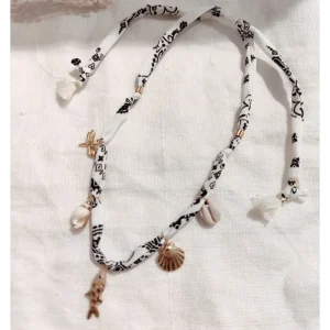 Collier Bandana Poisson Noir et Blanc