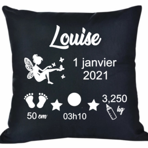 Coussin de naissance noir