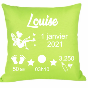 Coussin de naissance vert clair
