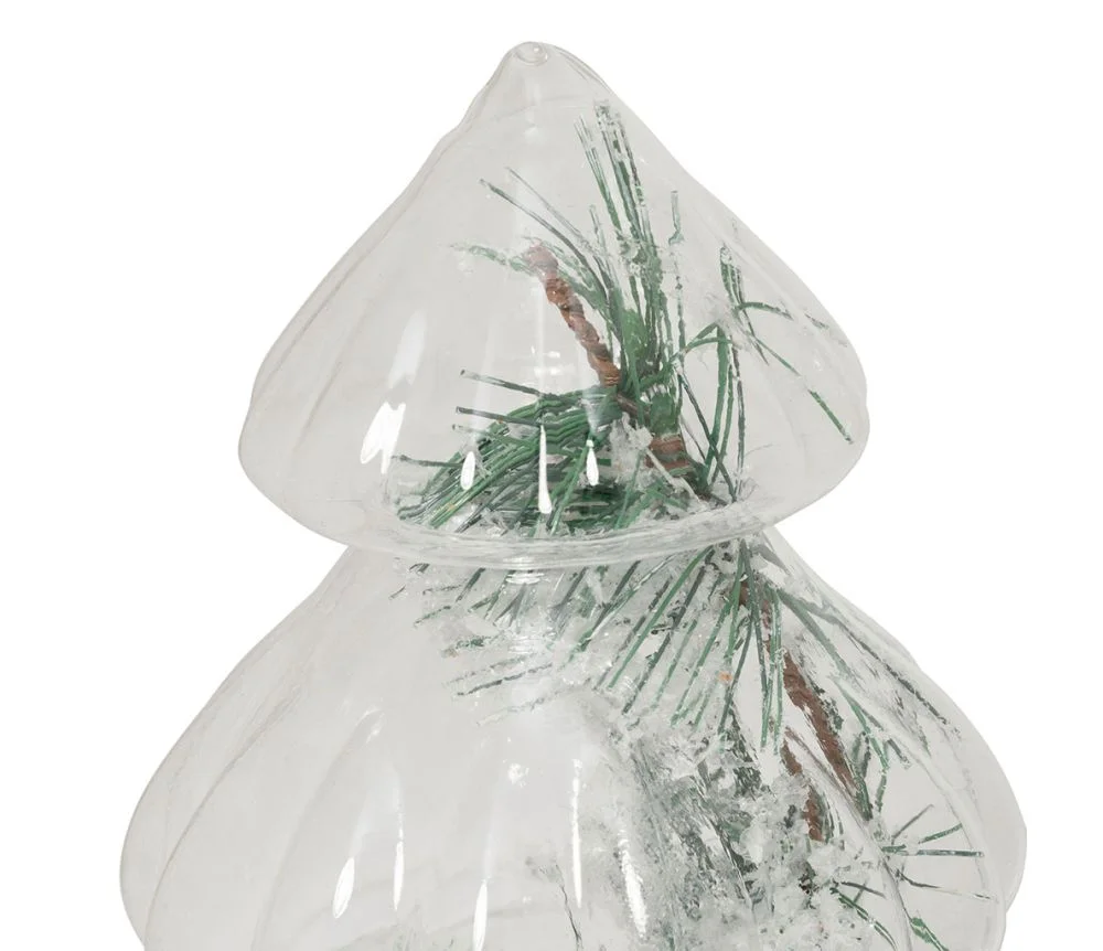 Déco LED Sapin Bonhomme de Neige en verre et LED, Yliades – Image 2