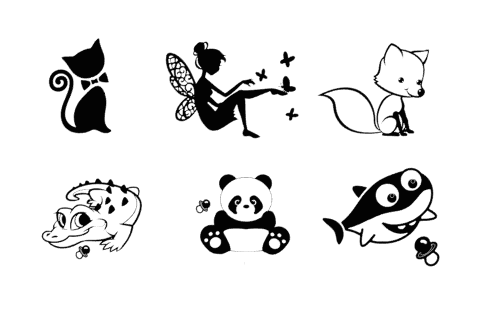 Coussin de naissance gris clair – Image 2