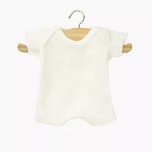 Babies – Body shorty en maille côtelée mastic