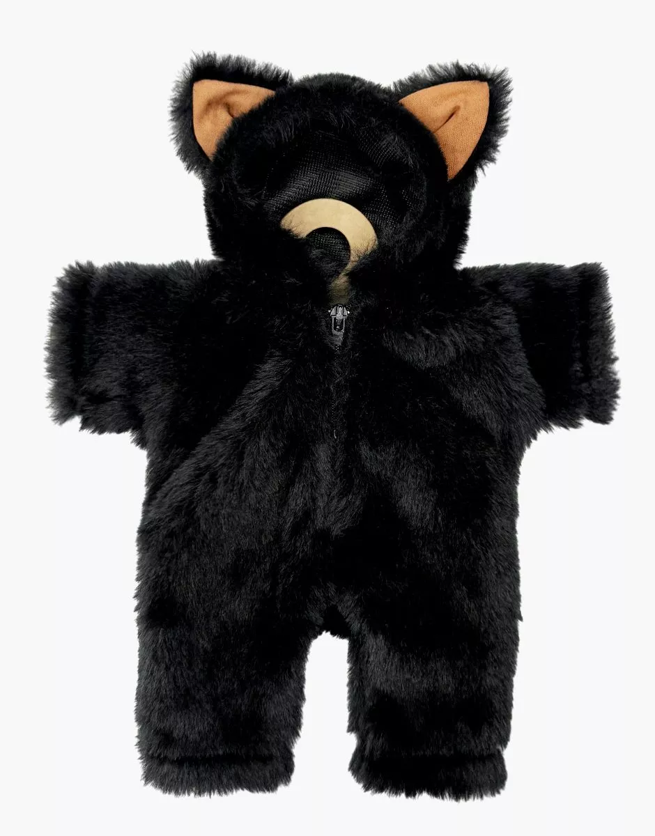 Babies – Combinaison Halloween P’tit chat en fausse fourrure Rabbit noir