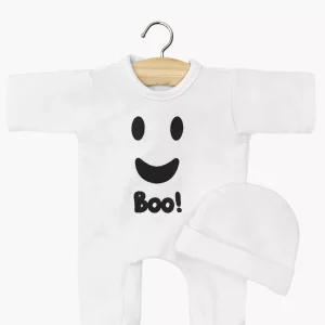 Babies – Dors bien « Boo! » en jersey blanc et son bonnet