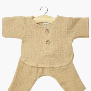 Babies – Ensemble Andrea en gaze de coton latte