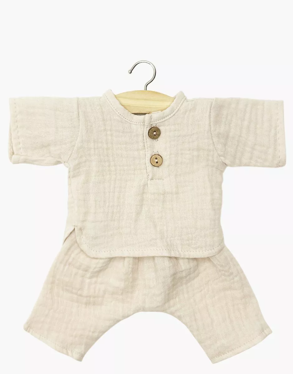 Babies – Ensemble Andrea en gaze de coton mastic