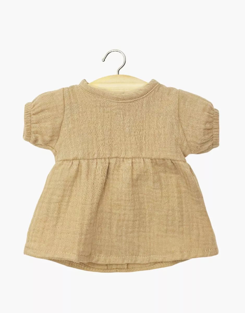 Robe Faustine en gaze de coton latte