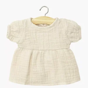 Babies – Robe Faustine à manches ballons en gaze de coton mastic